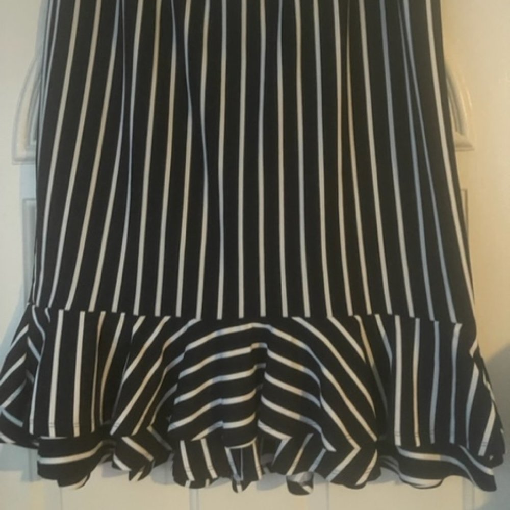New  Blue & White Stripe Skirt by Cestable 1946, size 18/20.